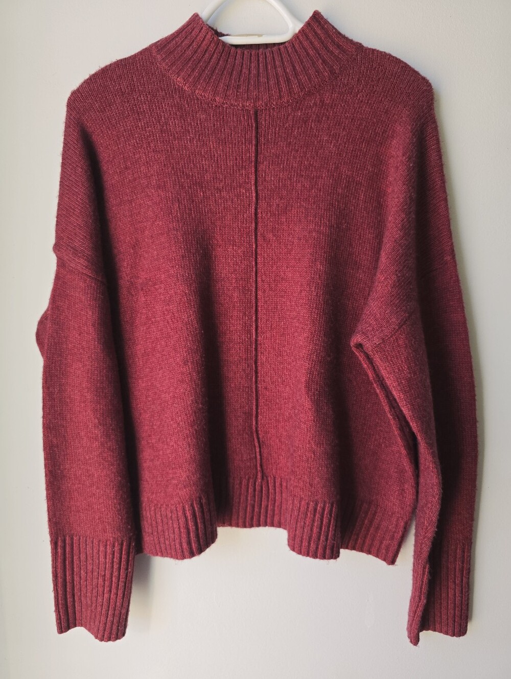 Max Studio Maroon Burgundy Turtleneck Sweater Pullover Knit Size XL